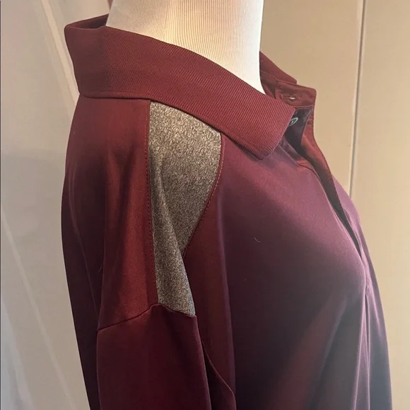 Grand Slam Maroon Polo with Gray Details - Picture 4 of 5